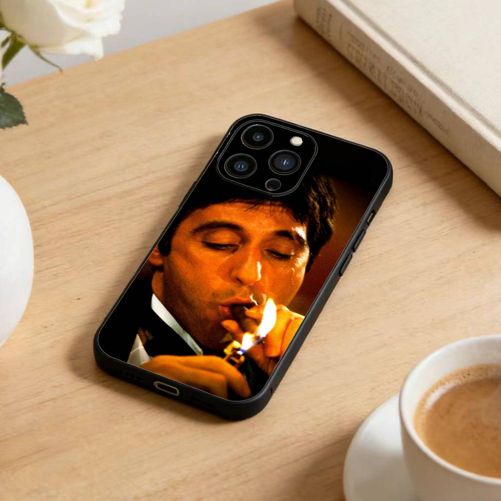 1983 Film S-Scarface  Phone Case For iPhone 17 16 15 14 13 12 Max Plus Silicone Black Cover