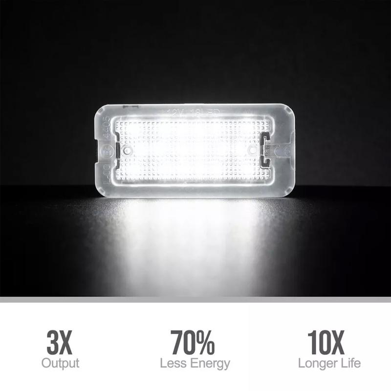 2x LED License Plate Light For Fiat 500 500C 2007 - 2016 Rear Car Number Plate Lamp Assembly CANbus Xenon White Car Light Parts
