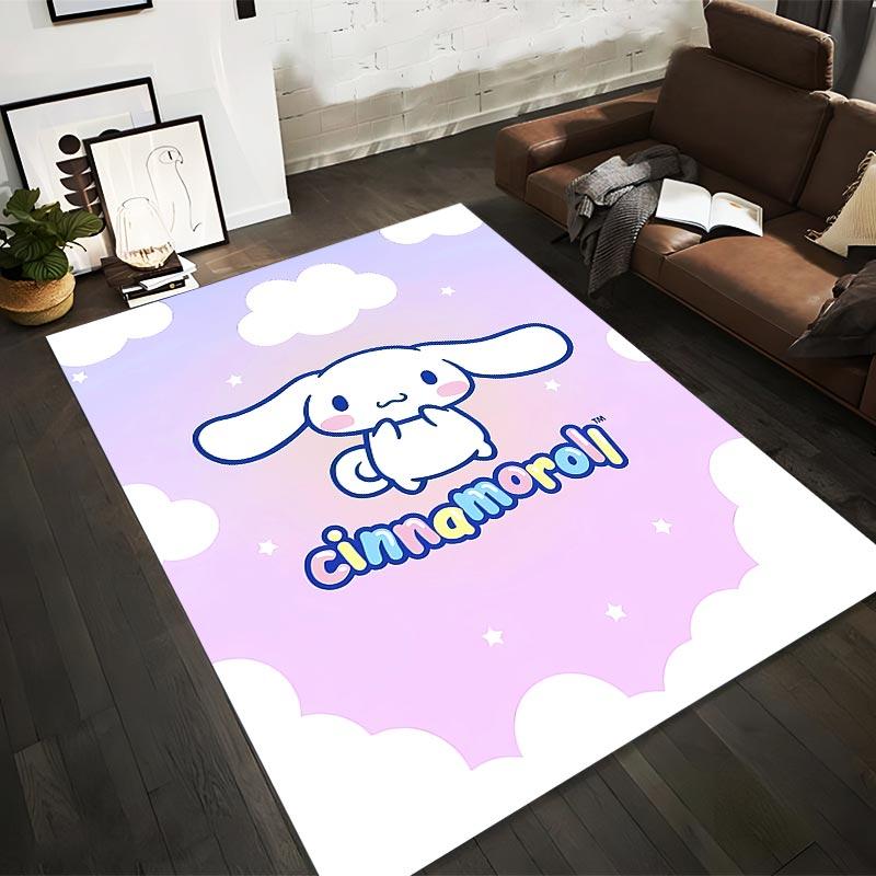 

Cute Cartoon Cinnamoroll Carpet with Pastel Clouds and Stars Background Design Suitable for use as an anti-slip1 for1room and bedroom sofas 40x60cm( 15x23in )