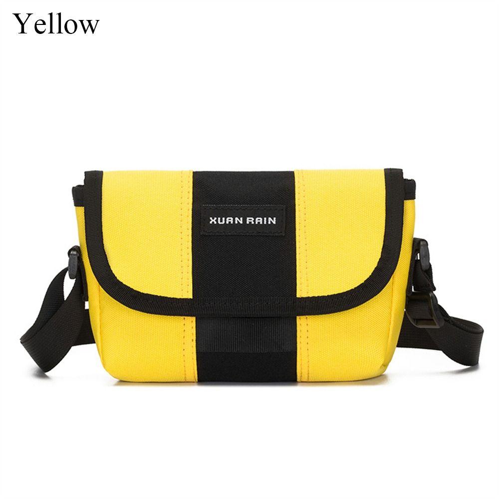 

Waterproof Shoulder Bag Fashi Leisure Solid Color Nyl Cross-body Bag Sling Bag Women Men жёлтый