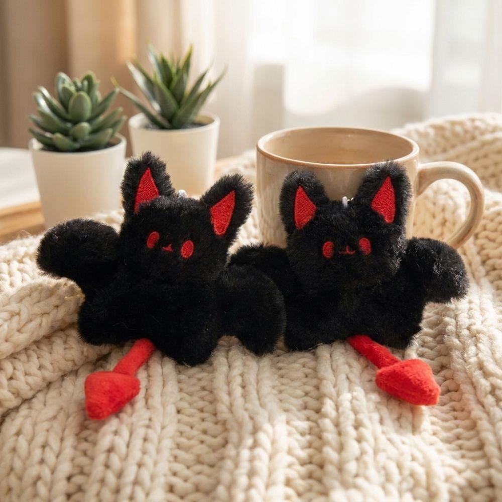 Little Devil Plush Bat Doll Keychain Room Decor Cute Bat Keyring Bat Hanging Ornament Holiday