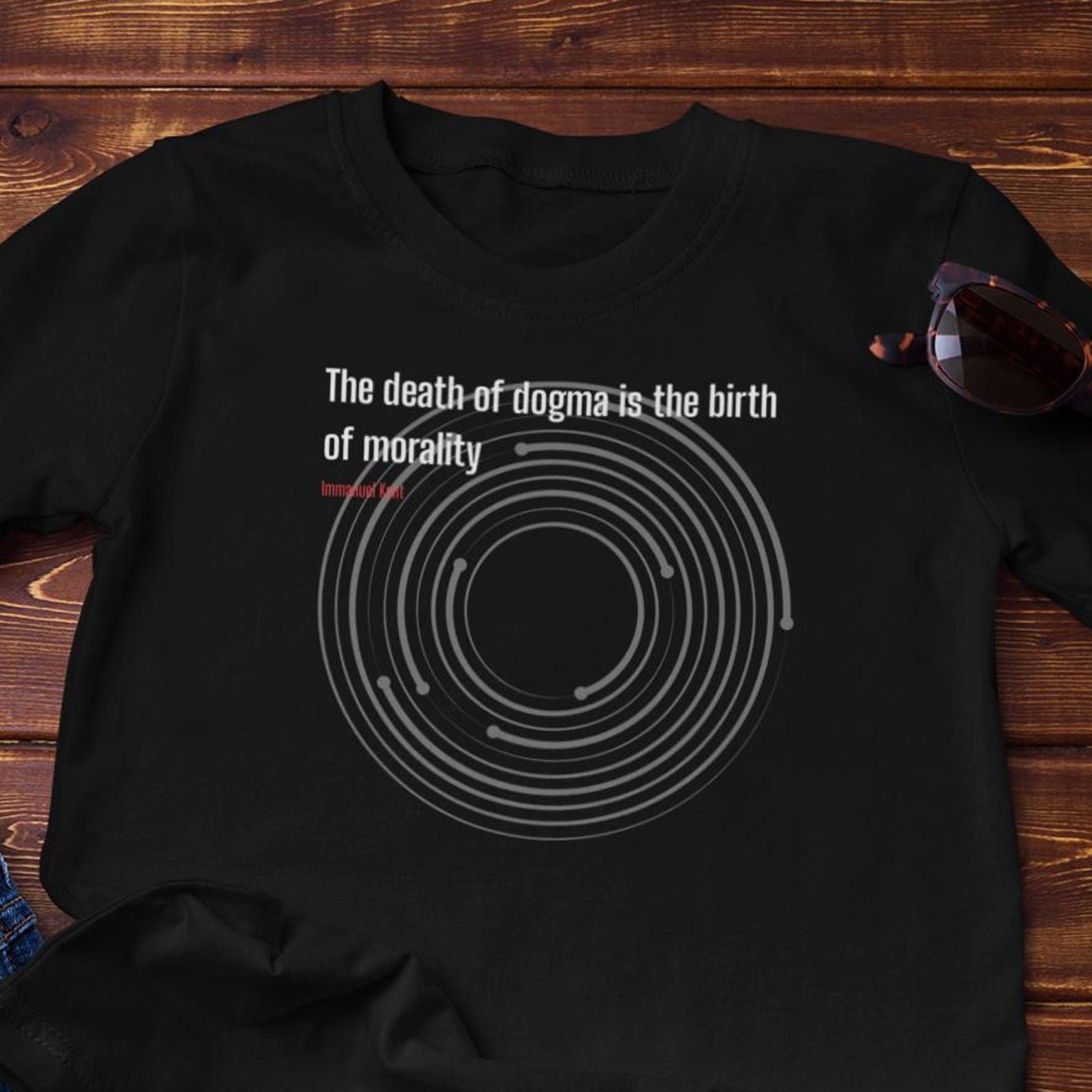 Philosophy Shirt - Kant s Dogma and Morality - Cotton Tee L