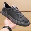 Fashion Men Genuine Leather Casual Shoes Fashion Italian Designer Shoe Lightweight Antiskid Walking Shoes for Men Outdoor Comfy Sneakers