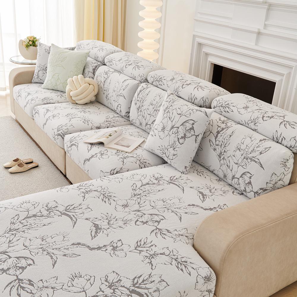 

2024 Universal All-Season French Sofa Cover: Anti-Scratch, Non-Slip, Cat-Proof Headrest S (W 30-40cm, L 60-80cm) сірий колір