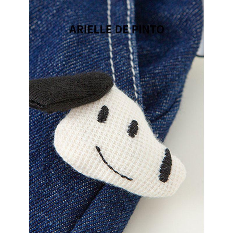 French Arielle De Pinto Boys' Spring and Autumn Jeans Korean Style Simple Cartoon Dog Loose Pants