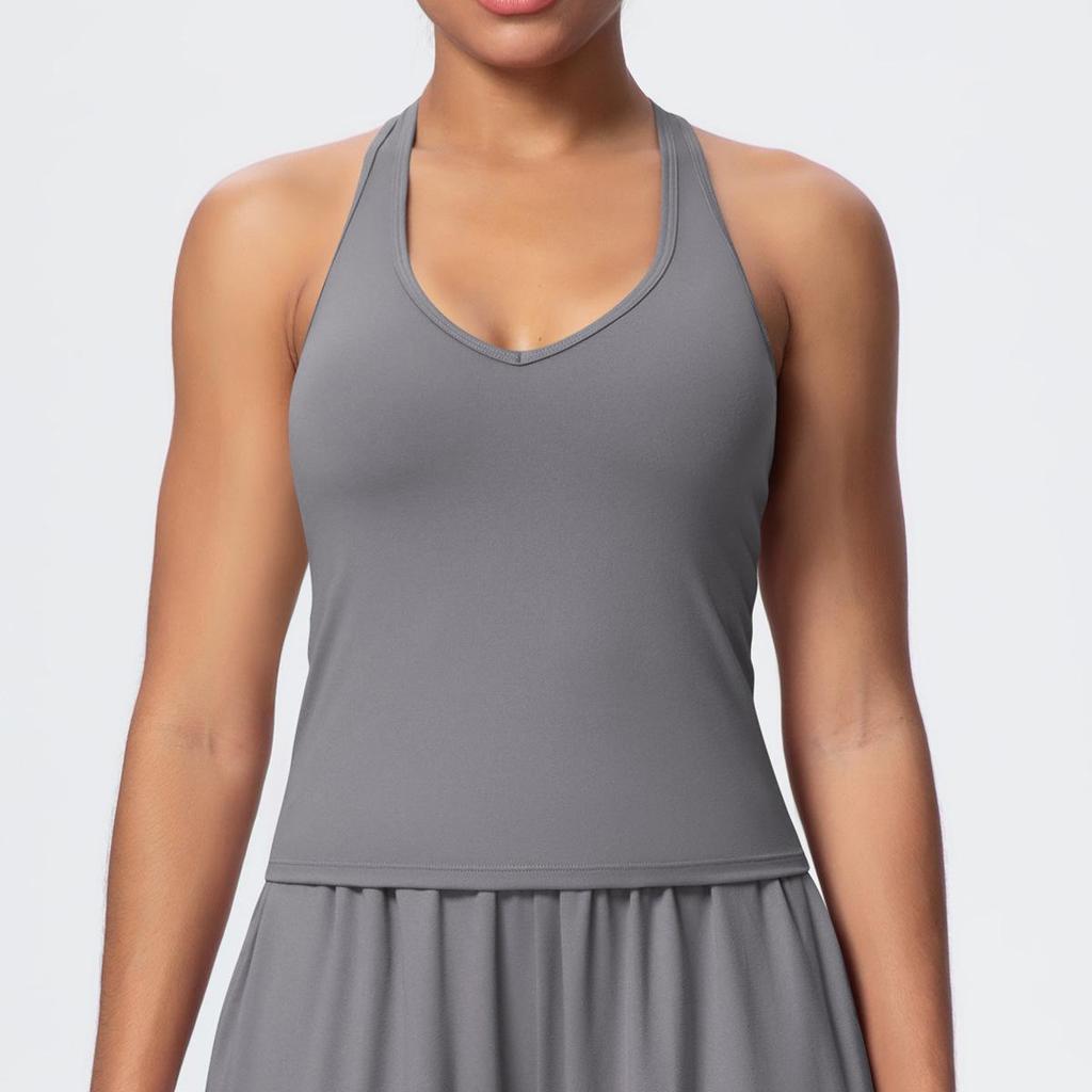 European & American Breathable Wide-Leg Pants with Fitness Halter & Strappy Long-Sleeve Yoga Top