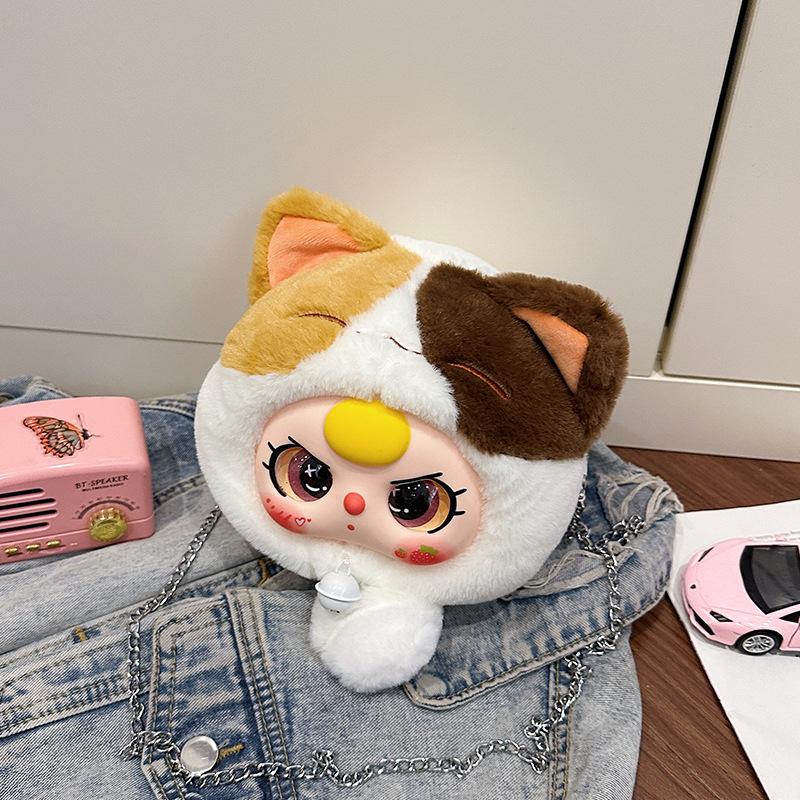 2025 new cute plush bag big eyes toy doll messenger bag claw machine doll student doll gift