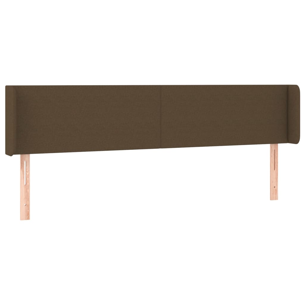 Vidaxl Zagłówek Do Łóżka Z Led, Ciemnobrązowy, 203X16X78/88Cm, Tkanina