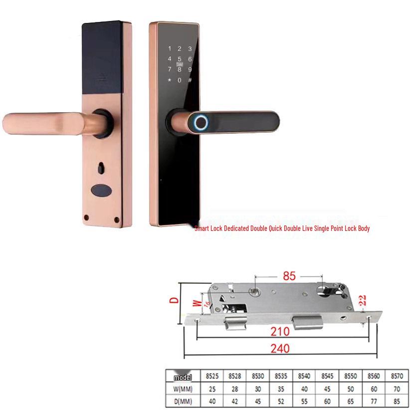 Mehrsprachiges Smart-Fingerabdruck-Türschloss mit Graffiti-Design