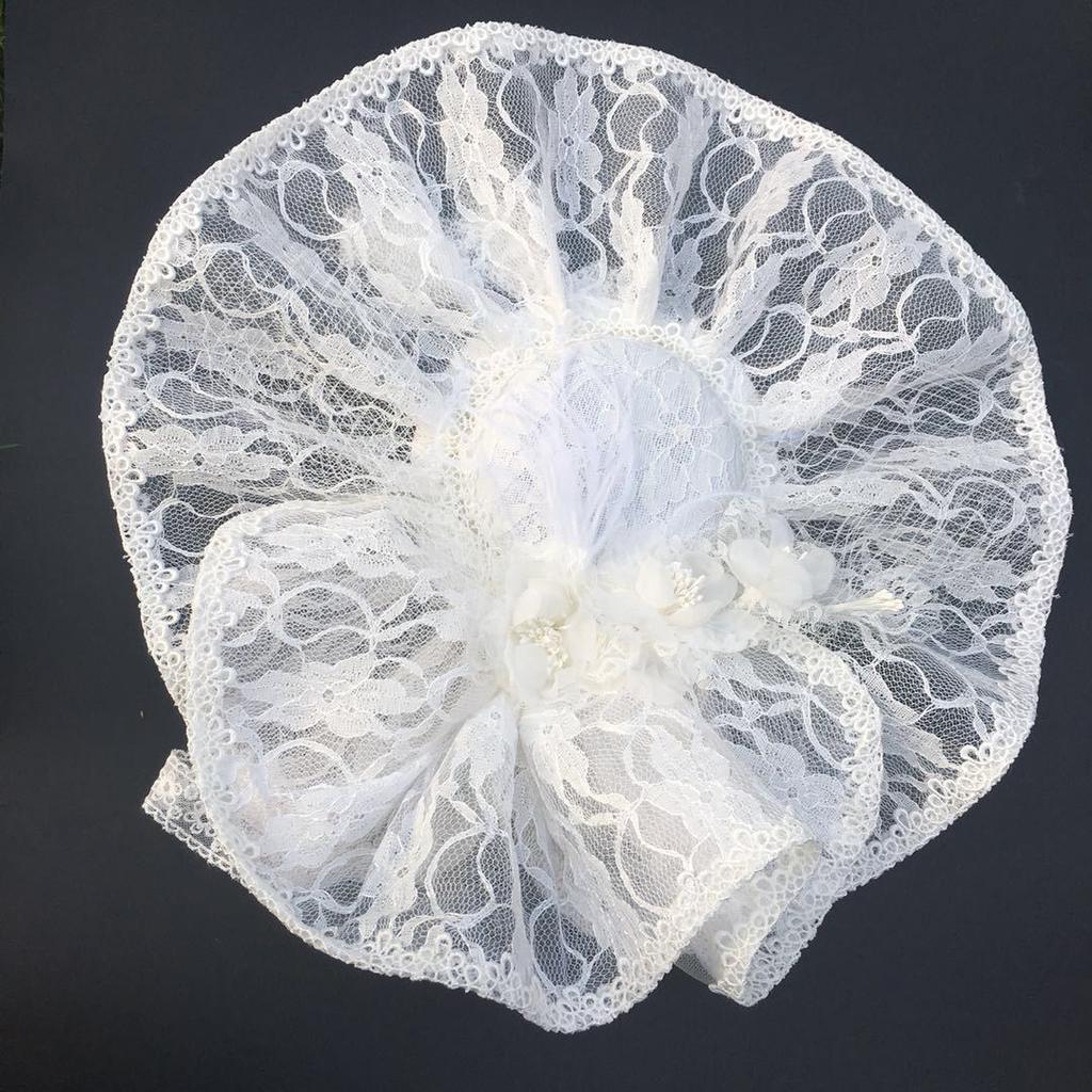 European and American brides court lace top hat handmade flower hat decoration studio photography catwalk exaggerated top hat hair accessories