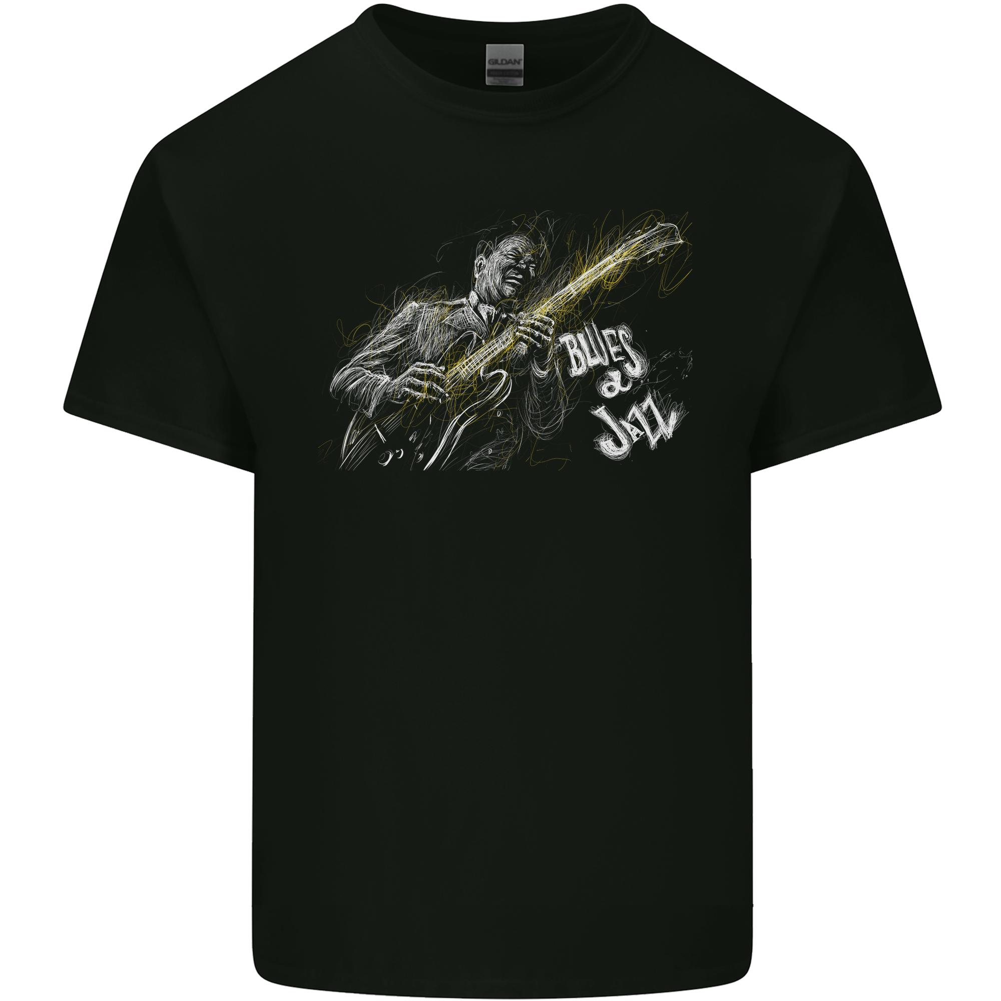 Blues n Jazz Guitar Player Unisexs Light Cotton TShirt S