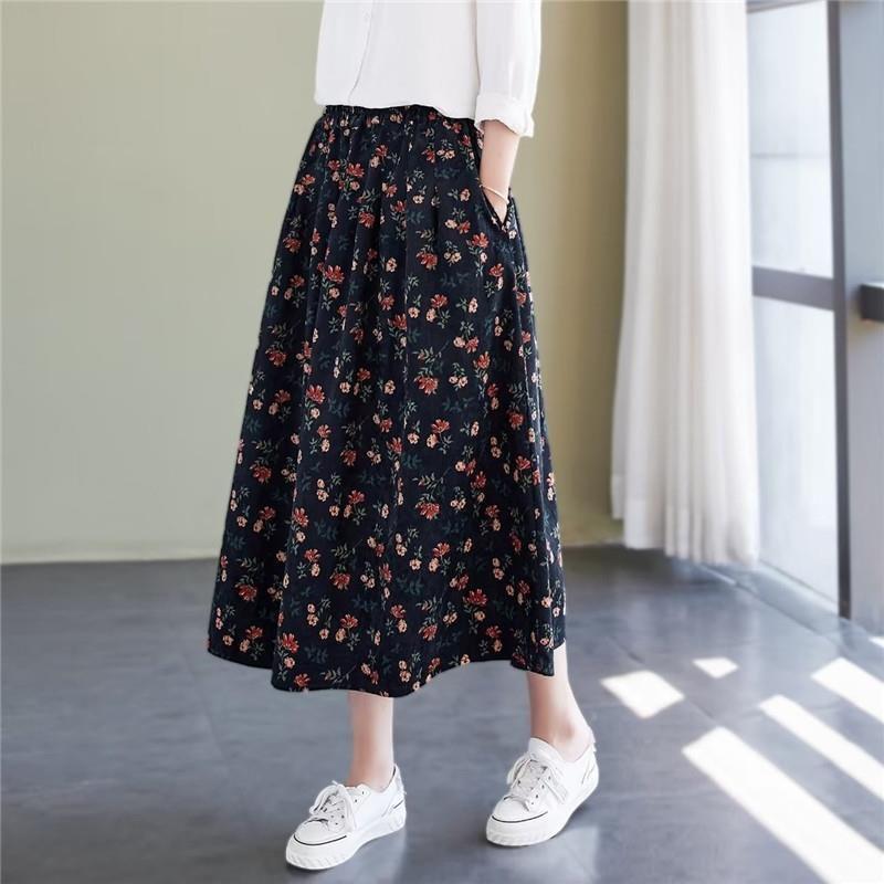 Summer Print A-line Skirt: Slimming and Stylish Women's Fashion