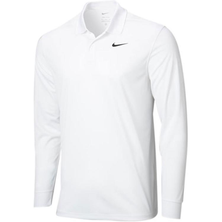 Nike Dri-FIT Victory Long Sleeve Golf Polo Shirt Men White DN2345-100 XL