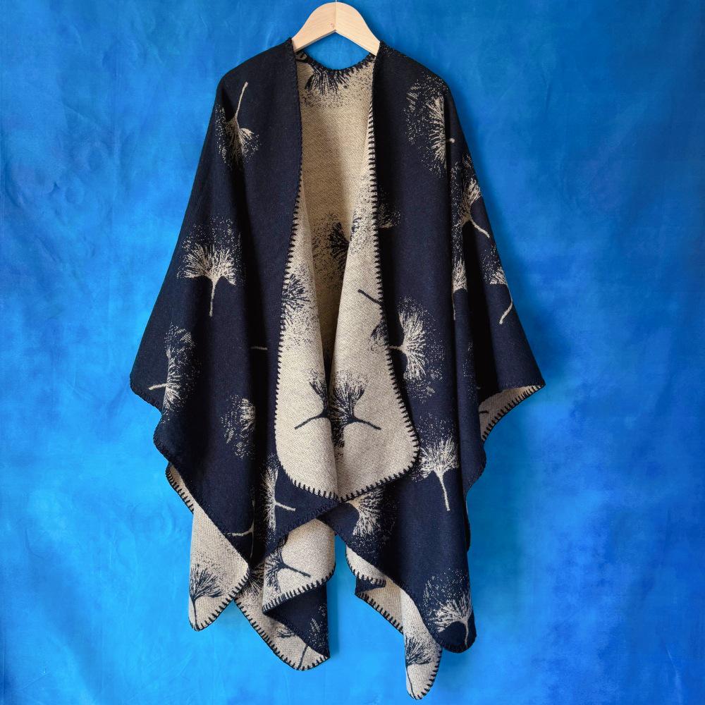 Kawanishi Women's Yunnan Ethnic Shawl: Autumn/Winter Cloak & Scarf for Tibet Seaside Outfits