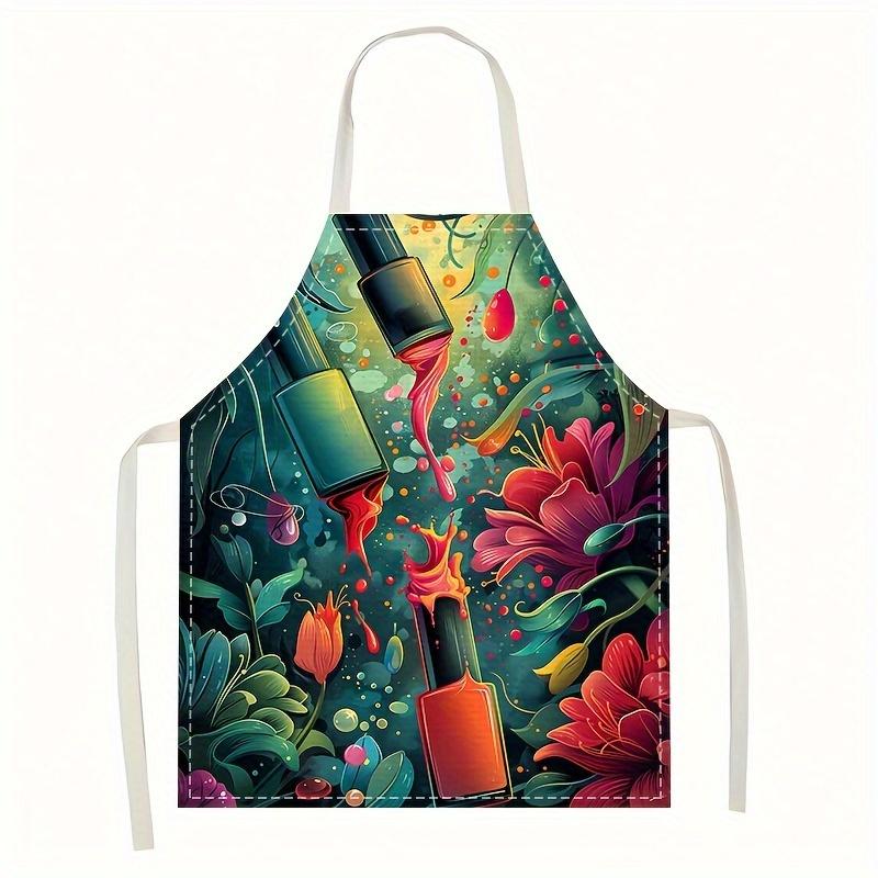 1 шт. Цветной фартук с брызгами краски, художественный дизайн, кухонный фартук для художников 38X47cm(15X19in)