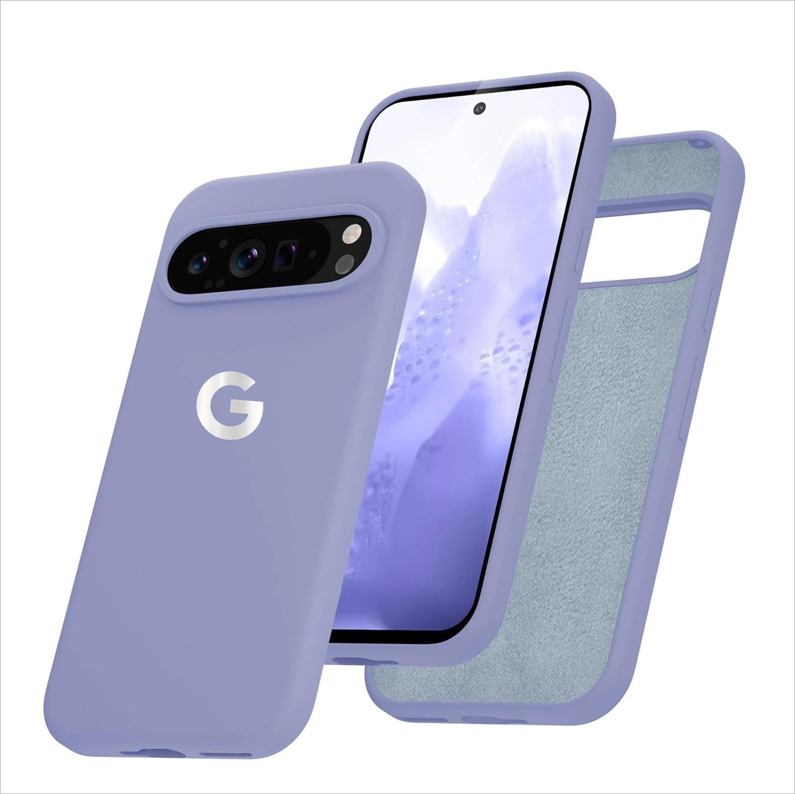 

Офіційний рідкий силіконовий чохол для телефону для Google Pixel 10 Pro XL Funda для Pixel 9 8 6 7 10A 9A 8A 7A Ударостійка кришка для зарядного пристрою Google Pixel 9 Pro XL коричневий