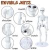 Bewegliches Skelett-Spielzeug, 9cm Vollkörper-Menschenskelett-Modell, Perfekt für Halloween-Dekoration, Geeignet für Verschiedene Projekte