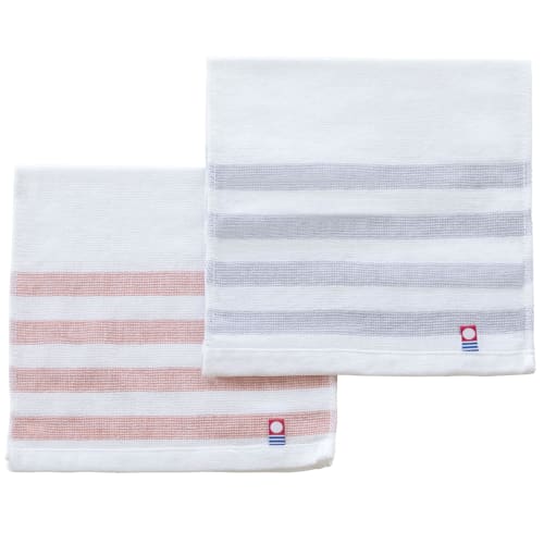Top Factory Imabari Quick-Drying, Antibacterial Smart Towels, Set of 2 Colors, Approx. 20 X 40 Cm, Imabari Towels, 100% Cotton, Chitoion Processing