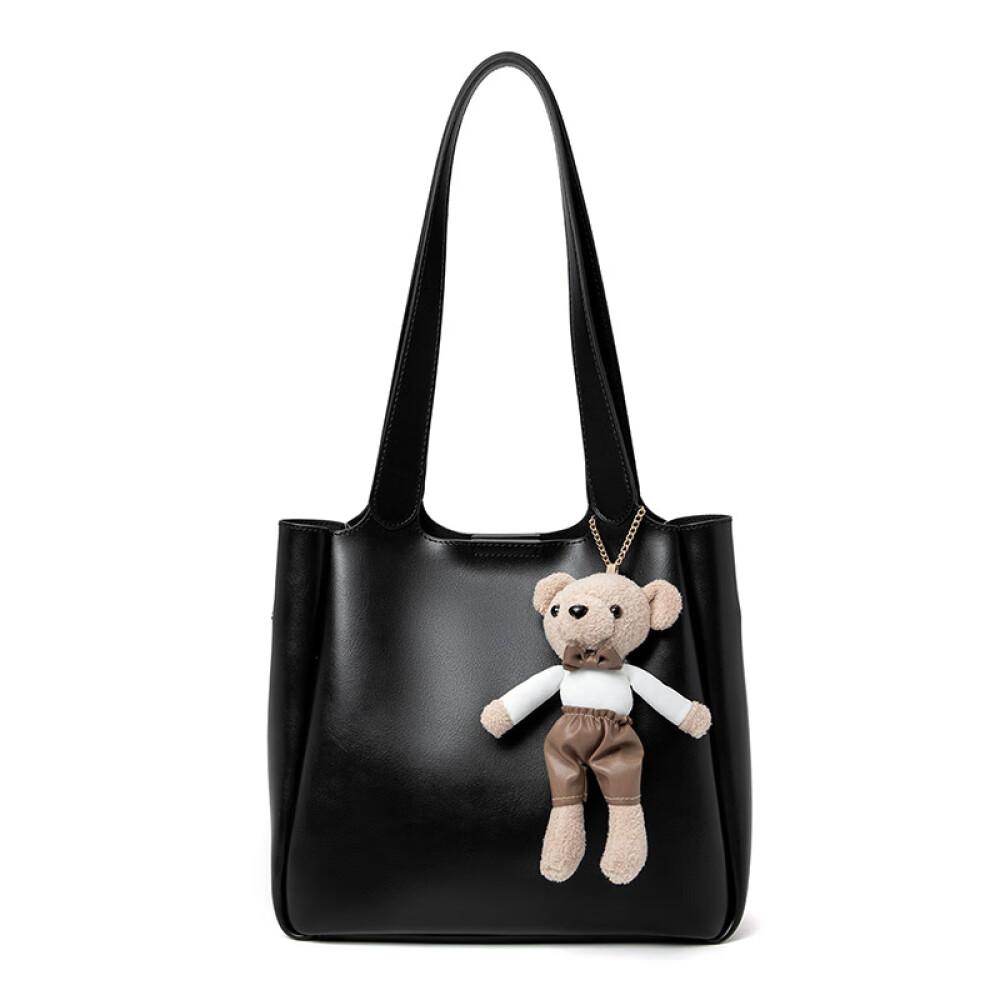 

Большая сумка Сумка на одно плечо Сумка для подмышек Сумка-ведро Сумка через плечо Длина 27 см в ширину, 8 см в высоту 25 см чёрный