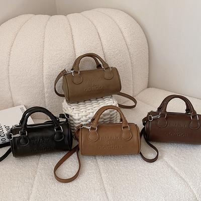 Bolsa Mensageiro de Ombro e Mão Boston de Alto Valor, Design Retrô de Estilo Estrangeiro, Moderna e Casual, Cor Sólida