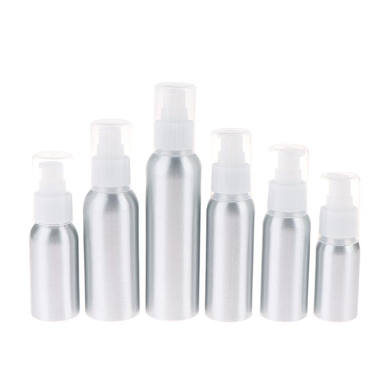 30-150-500Ml Aluminum Liquid Bottle Portable Lotion Dispenser Empty Container Refillable With Full Cover Cap For Cosmetics