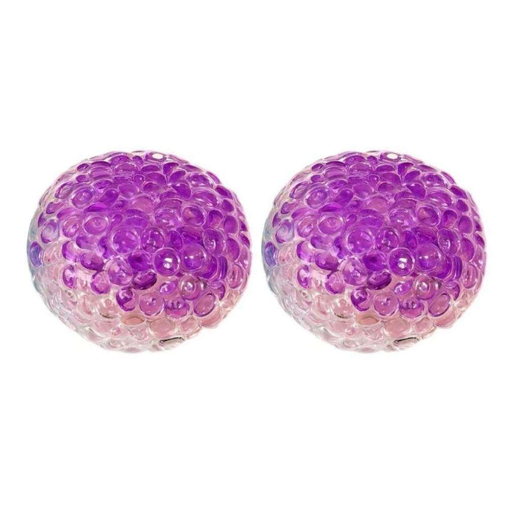 Stress Tpr Ball Stress Easing Balls For Kids Teens Adults 2 Pack Bead Filled Anxiety Squeeze Toy Portable Soft Tpr For Anxiety