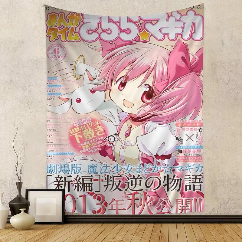 VIKAMA Puella Magi Madoka Magica Large Wall Tapestry Bohemian Hippie Indian Buddha Witchcraft Room Decor