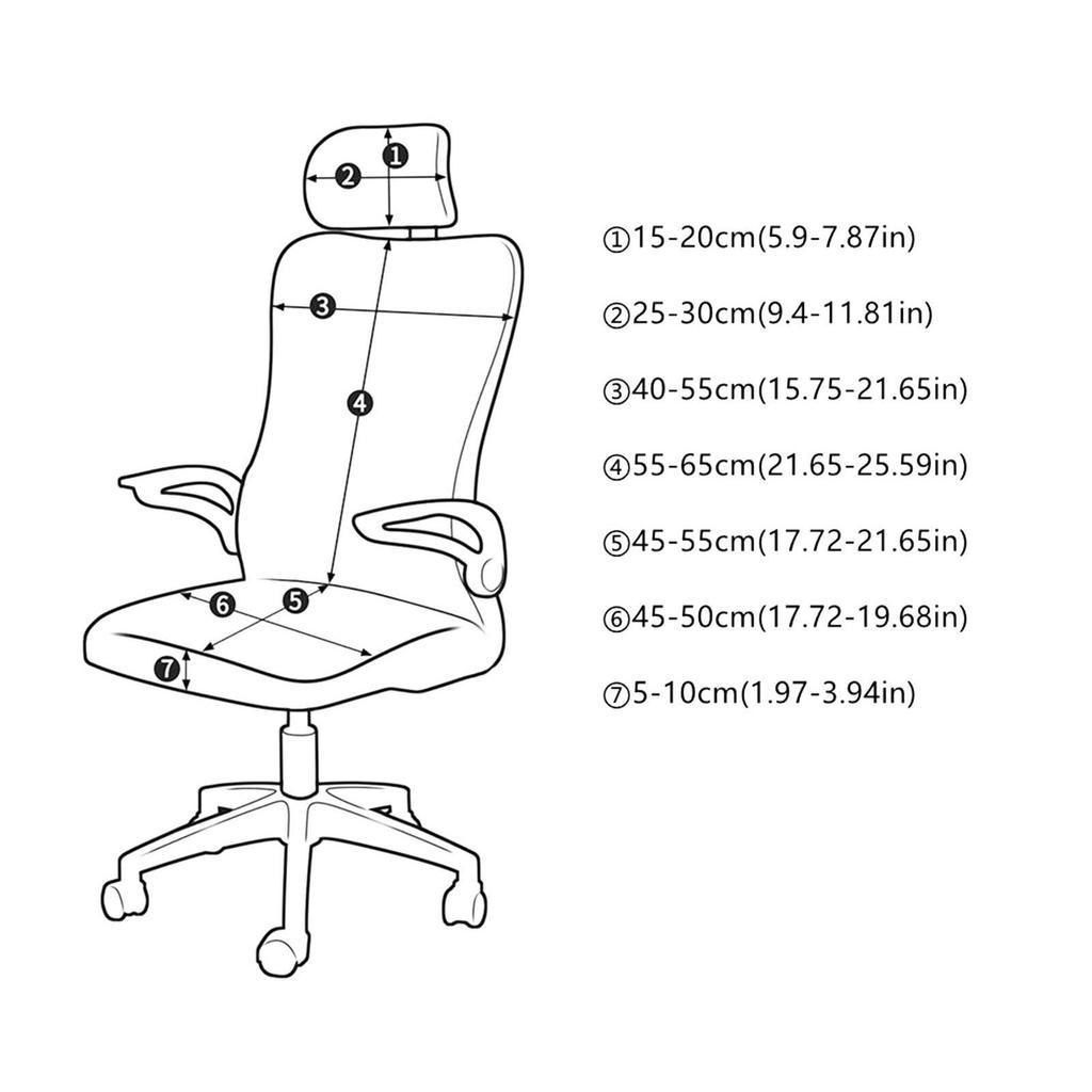 Stretchable Office Chair Seat Covers Computer Chair Covers Washable for Home