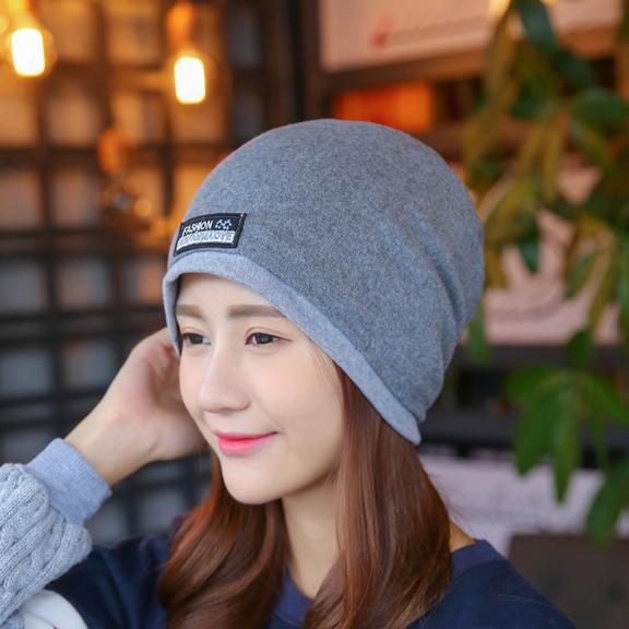 Bilateral Solid Color Thermal Stack Hat Woman