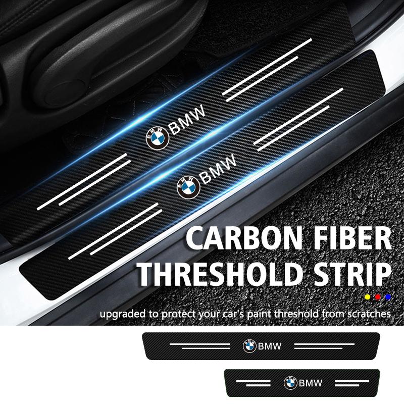 Car Door Carbon Fiber Sill Protector Stickers Trunk Threshold Anti Scratch For BMW X3 X5 M5 M3 E46 E90 E60 F10 E39 F30 E36 G30