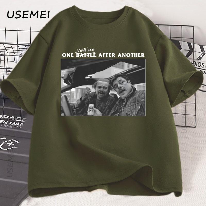 One Small Beer Funny Tshirt Unisex Clothing Cotton Designer Printed Short Sleeve Meme Tshirt Vintage Oversized High Quality