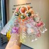 Delightful Acrylic Bear Keychain Flowing Sand Design Cute Gift For All Occasions