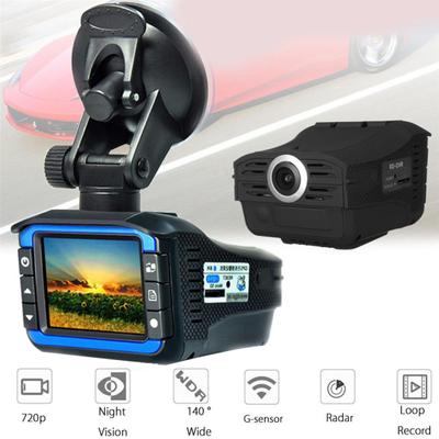 2-σε-1 2 Ίντσες Υψηλής Ευκρίνειας 720P Κάμερα DVR Αυτοκινήτου Ανιχνευτής Ραντάρ Βιντεοεγγραφέας