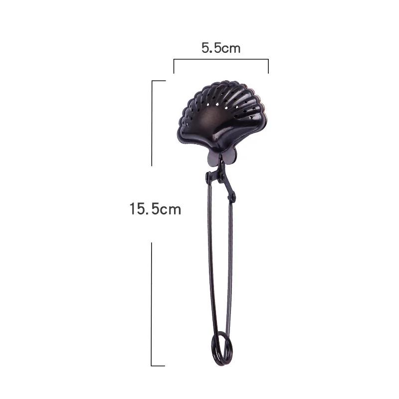 Stainless Steel Star Shell Heart Shape Tea Infuser Loose Leaf Tea Locking Teaspoon Mesh Filter Tea Strainer Kirchen Tool Set