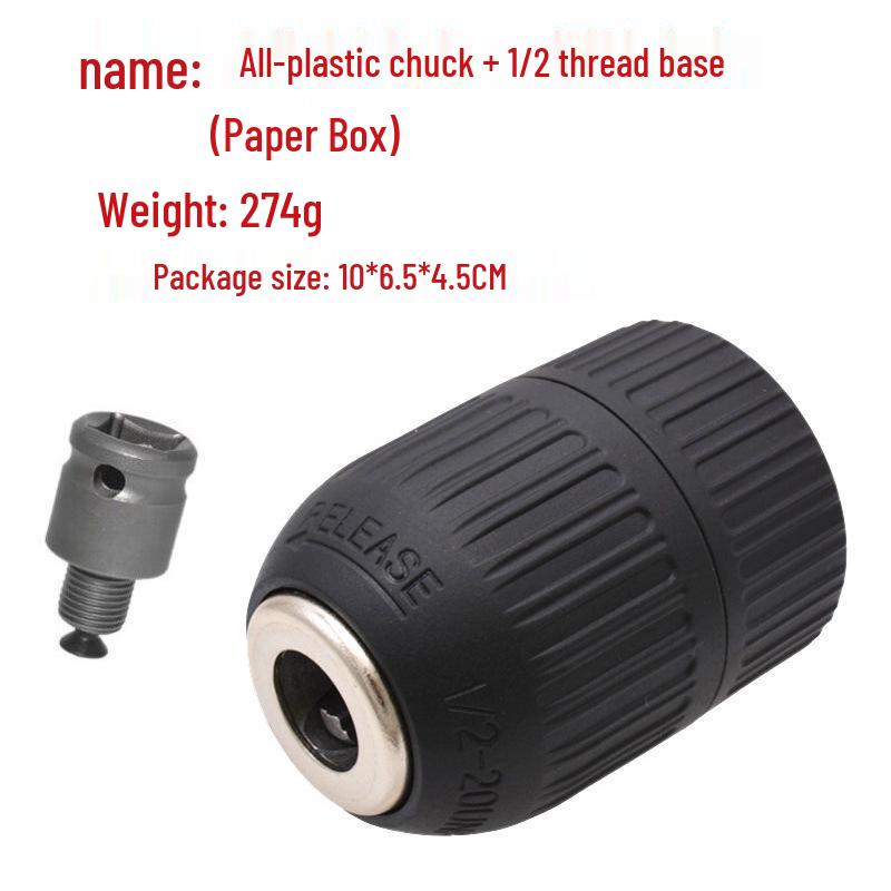 1/2" Electric Drill Chuck Hand-Tight Conversion, 2-13MM, Three-Jaw for Electric Wrench