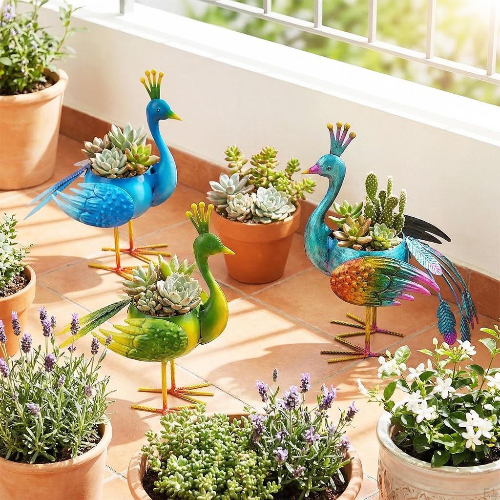 Clearance Iron Statue Indoor Outdoor Decorative Planter for Yard