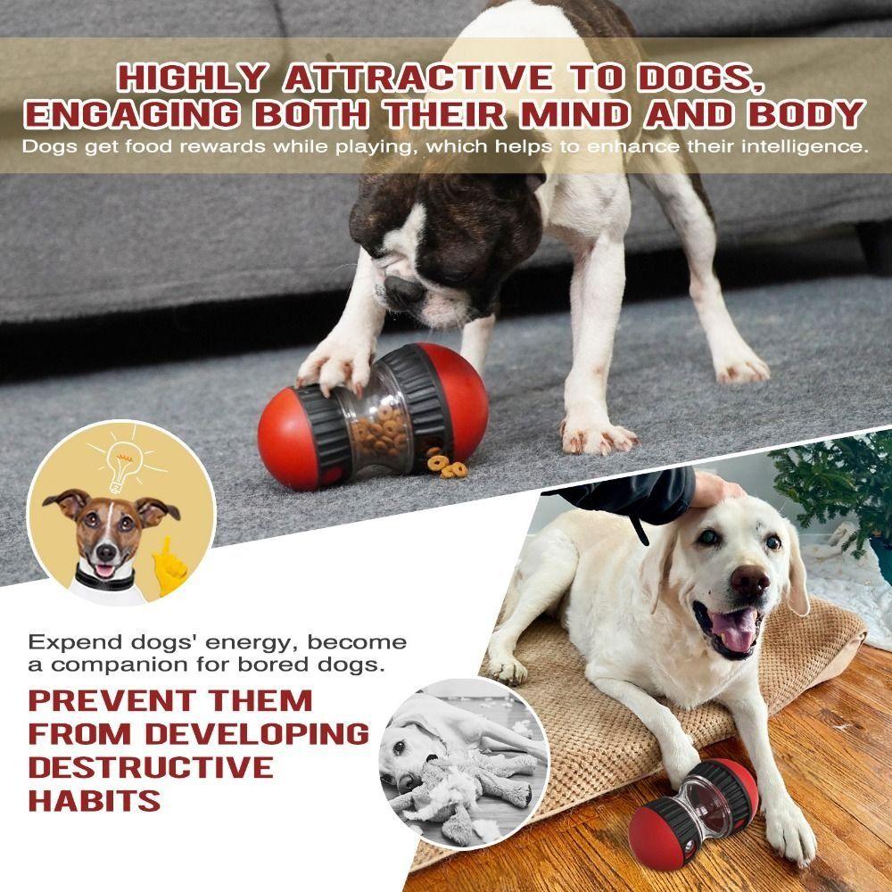 Interactive Dog Treat Leaking Toy Bite-resistant Pet Food Dispenser Dog Slow Feeder Ball  Home