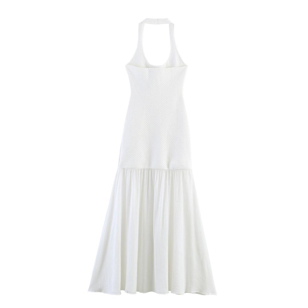 European and American style, new women's clothing, foreign style neck knitted splicing dress 4192070250