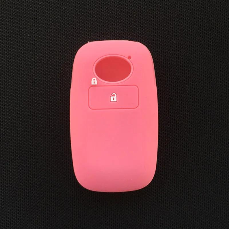 

Силиконовый чехол-накладка для ключа автомобиля для Toyota RAIZE для Daihatsu Rocky 2-кнопочный Чехол для ключа Автоаксессуары розовый