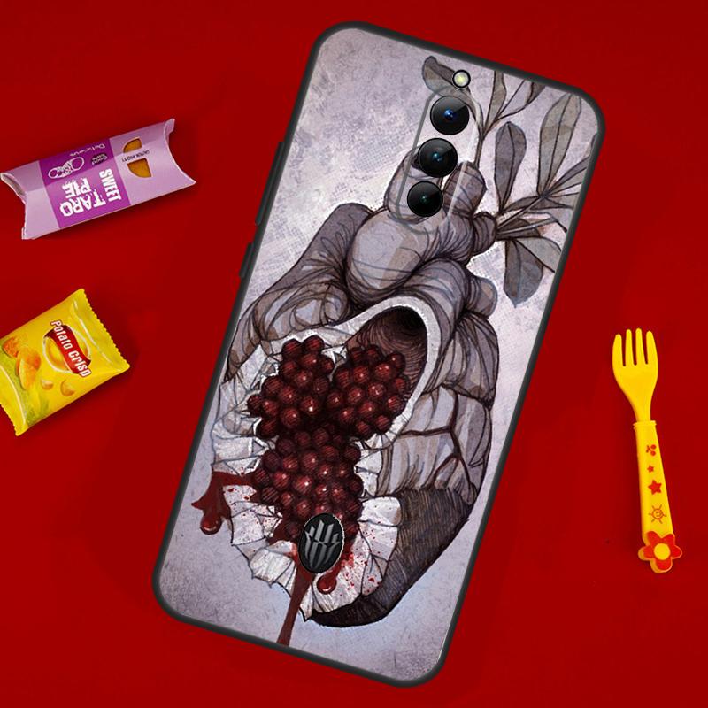 Food Fruit Red Pomegranate Phone Case For ZTE Nubia Red Magic 10 Air 6 7 6S 7S 8S 9S 10S Pro 8 9 10 11 Pro Plus Cover