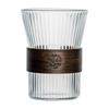 Chinese Style Insulated Glass Cup: Anti-Scald Vertical Stripe Tea, Water, Juice & Coffee Cup for Living Room Use