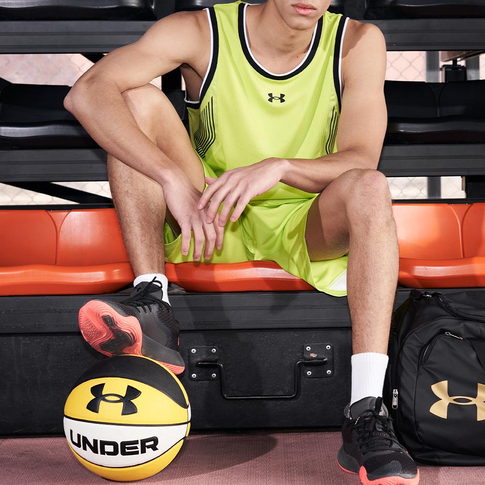 Under Armour Line Print Logo Basketball Sports Quick-Dry Breathable Knitted Vest Men Tops Light-Green 22500102-394
