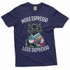 Funny Cat Shirt Cat Joke Shirt Espresso Depresso Shirt Coffe Funny T-Shirts
