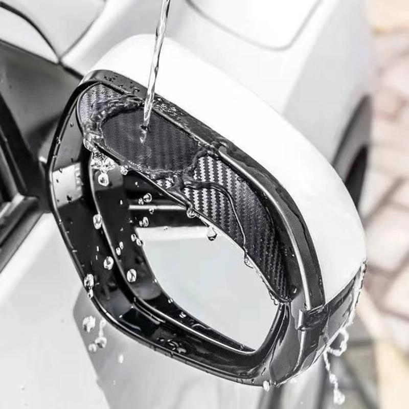 2 buc auto oglindă retrovizoare ploaie sprâncene vizor din fibră de carbon mașina retrovizoare laterală zăpadă parasolar ploaie acoperire accesorii oglindă auto