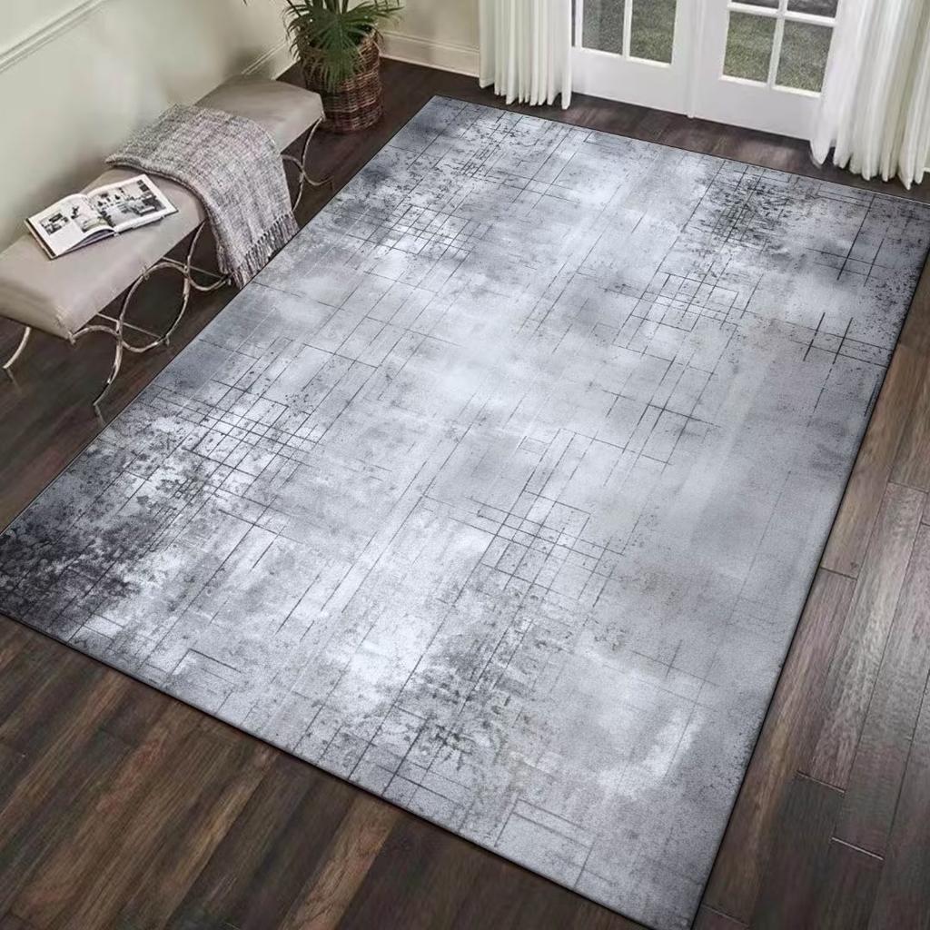 Modern Abstract Carpet Light Gray Carpets for Living Room Hall 200x300cm Large Area Rug Washable Bedroom Decoration Floor Mat