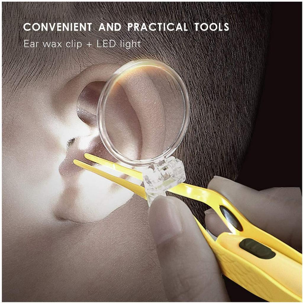 Homlly Ear Wax Removal Cleaning Tool Kit Rechargeable with Magnifier Light
