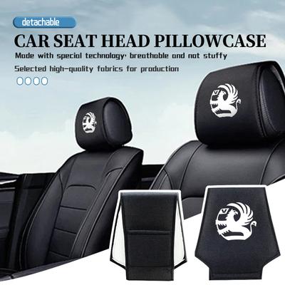 Car Logo Headrest Cover Seat Head Pillow Neck Headrest Stying For Vauxhall Corsa Astra Mokka Grandland Crossland Combo Life