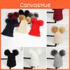 Women Ladies Winter Knitted Beanie Hat With Fluffy Double Fur Bobble Pom Ski Cap For Warmth And Style