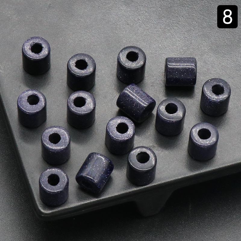 Large Hole Natural Crystal Agate Cylinder Beads 9x9mm, 3mm Hole, DIY Jewelry Accessories.