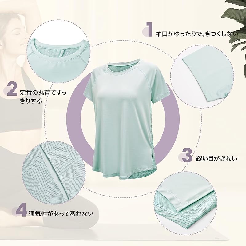 [Rovidorx] Yoga Wear Tops Pilates Wear Back Open Short Sleeve T-shirt Ladies Sports Relaxing Hot Yoga Sportswear Gym Wear Fitness Wear Training